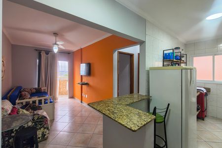 Sala de apartamento para alugar com 1 quarto, 47m² em Vila Tupi, Praia Grande