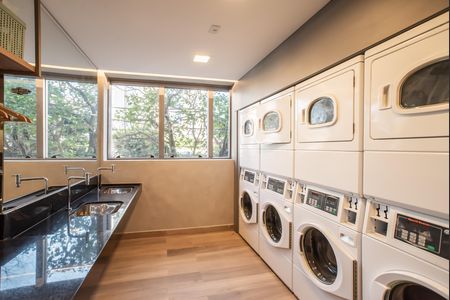 Área comum - Lavanderia de kitnet/studio para alugar com 1 quarto, 30m² em Vila Clementino, São Paulo