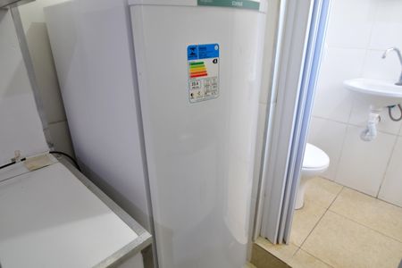 Cozinha de kitnet/studio para alugar com 1 quarto, 17m² em Cidade Universitária, Campinas