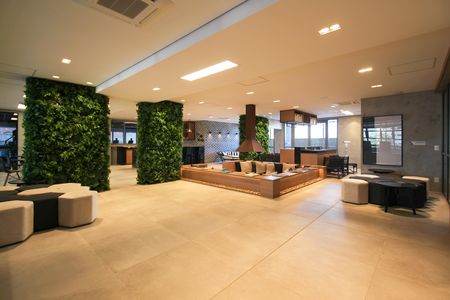 Área comum de kitnet/studio à venda com 1 quarto, 27m² em Indianópolis, São Paulo