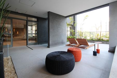 Área comum de kitnet/studio à venda com 1 quarto, 27m² em Indianópolis, São Paulo