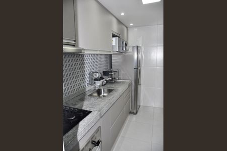 Apto. Mobiliado - Detalhe - Cozinha de apartamento para alugar com 2 quartos, 55m² em Jardim Santa Lucrecia, São Paulo