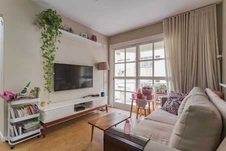 Sala de apartamento à venda com 1 quarto, 54m² em Jardim do Salso, Porto Alegre