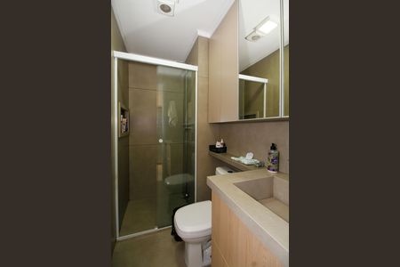 Banheiro de kitnet/studio à venda com 1 quarto, 28m² em Jardim Paulista, São Paulo