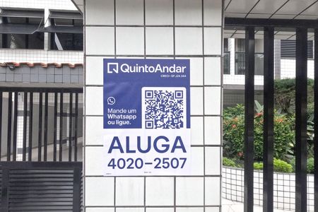 Apartamento para alugar com 80m², 2 quartos e 1 vagaFachada | Placa/Adesivo Quintoandar instalado