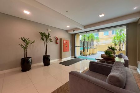 Apartamento para alugar com 56m², 2 quartos e 1 vagaHall de entrada do bloco
