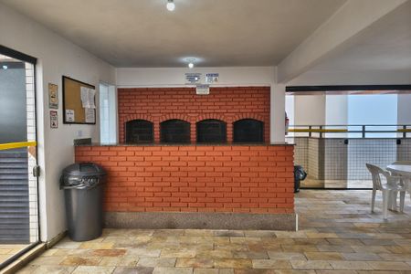 Área comum - Churrasqueira de apartamento para alugar com 1 quarto, 60m² em Vila Caiçara, Praia Grande