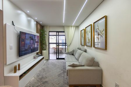 Sala de apartamento para alugar com 2 quartos, 80m² em Canto do Forte, Praia Grande