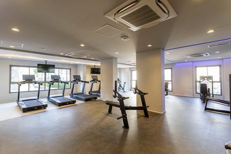 Apartamento para alugar com 28m², 1 quarto e sem vaga Apartamento para alugar com 28m², 1 quarto e sem vagaÁrea comum - Academia