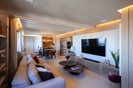 Sala de apartamento à venda com 2 quartos, 130m² em Vale do Sereno, Nova Lima
