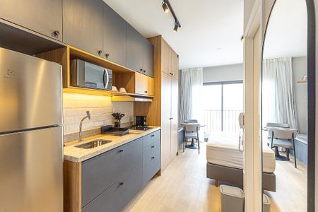 Studio para alugar com 30m², 1 quarto e sem vaga Studio para alugar com 30m², 1 quarto e sem vagaCozinha