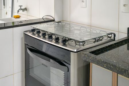 Detalhe da cozinha de apartamento para alugar com 3 quartos, 92m² em Cidade Ocian, Praia Grande
