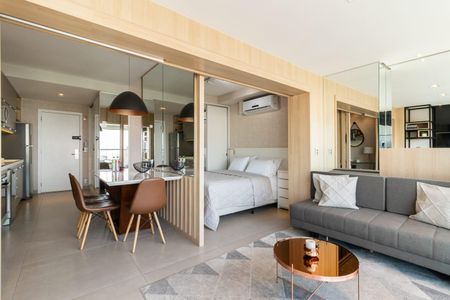 Sala/Quarto de apartamento à venda com 1 quarto, 41m² em Brooklin, São Paulo