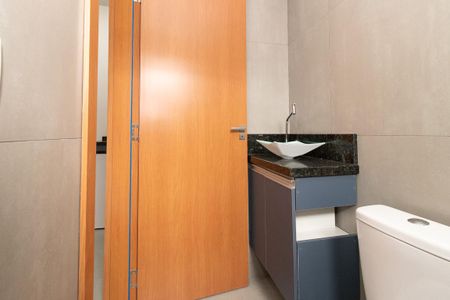 Banheiro Social de kitnet/studio para alugar com 1 quarto, 27m² em São Pedro, São José dos Pinhais