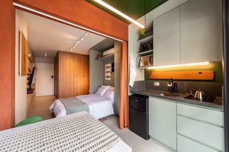 Studio para alugar com 26m², 1 quarto e sem vaga Studio para alugar com 26m², 1 quarto e sem vagaCozinha