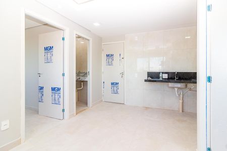 Sala de apartamento para alugar com 2 quartos, 34m² em Veleiros, São Paulo