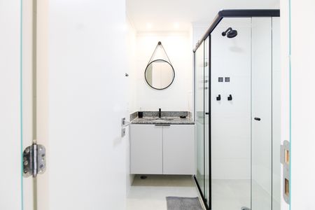Banheiro de kitnet/studio à venda com 1 quarto, 25m² em Alto da Mooca, São Paulo