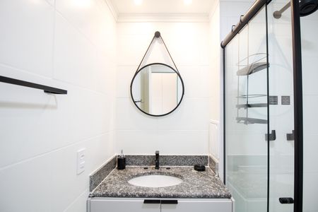 Banheiro de kitnet/studio à venda com 1 quarto, 25m² em Alto da Mooca, São Paulo