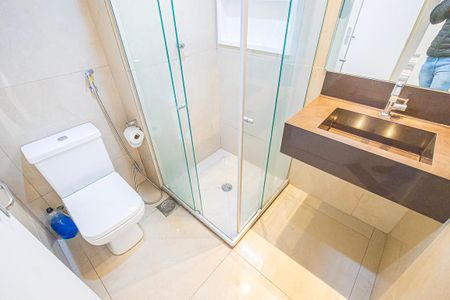 Banheiro de apartamento para alugar com 2 quartos, 50m² em Castelo, Belo Horizonte