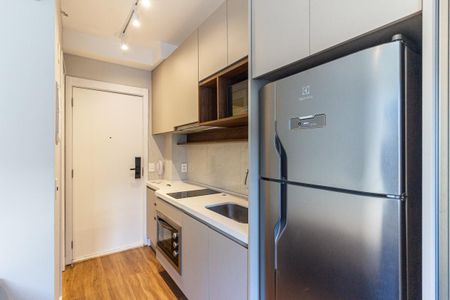 Cozinha de kitnet/studio para alugar com 1 quarto, 25m² em Santa Cecilia, São Paulo
