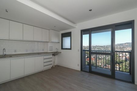 Sala / Cozinha de apartamento para alugar com 1 quarto, 37m² em Jardim do Salso, Porto Alegre
