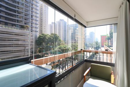 Varanda de kitnet/studio para alugar com 1 quarto, 25m² em Brooklin, São Paulo