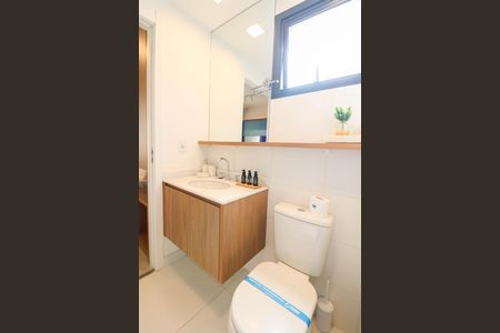 Banheiro de kitnet/studio para alugar com 1 quarto, 25m² em Brooklin, São Paulo