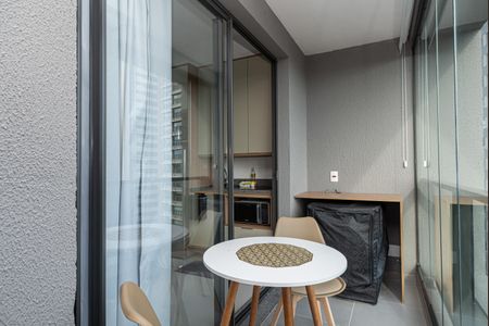 Varanda do Quarto de kitnet/studio para alugar com 1 quarto, 28m² em Pinheiros, São Paulo
