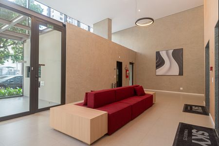 Área comum - Hall Social de kitnet/studio para alugar com 1 quarto, 28m² em Pinheiros, São Paulo