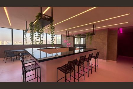 Área Gourmet de kitnet/studio para alugar com 1 quarto, 25m² em Cidade Monções, São Paulo
