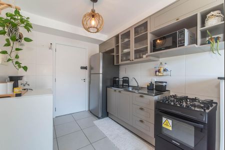Cozinha - Lavanderia Integrada de apartamento para alugar com 1 quarto, 30m² em Jardim Caravelas, São Paulo