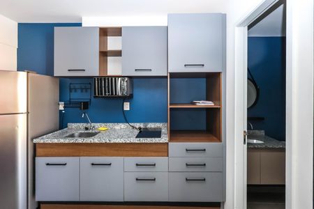 Cozinha de kitnet/studio para alugar com 1 quarto, 30m² em Vila Mariana, São Paulo