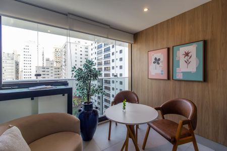 Vista/Varanda de kitnet/studio para alugar com 1 quarto, 29m² em Jardim Paulista, São Paulo