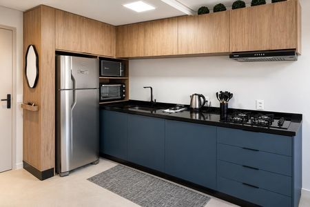 Cozinha de apartamento para alugar com 1 quarto, 60m² em Jardim Guaruja, Sorocaba