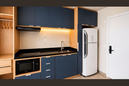 Cozinha de kitnet/studio à venda com 1 quarto, 28m² em Cidade Baixa, Porto Alegre