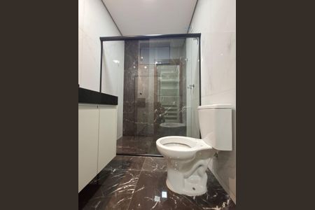 Banheiro da Suíte  de casa à venda com 3 quartos, 105m² em Vila Rica, Lagoa Santa
