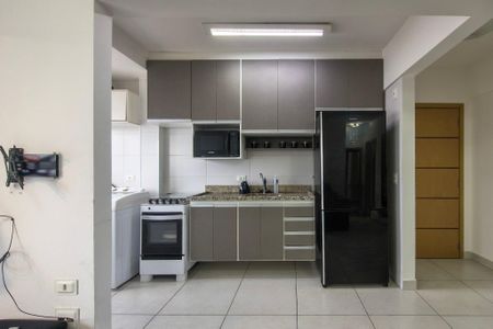 Cozinha  de apartamento para alugar com 1 quarto, 50m² em Vila Caiçara, Praia Grande