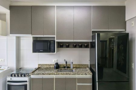 Cozinha  de apartamento para alugar com 1 quarto, 50m² em Vila Caiçara, Praia Grande
