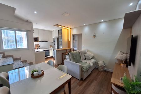 Sala de apartamento à venda com 2 quartos, 86m² em Vila Camilópolis, Santo André