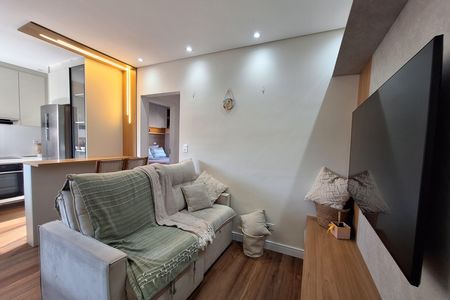 Sala  de apartamento à venda com 2 quartos, 86m² em Vila Camilópolis, Santo André