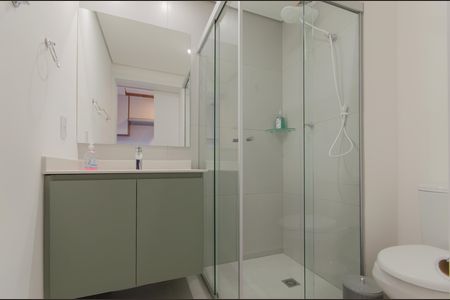 Banheiro de kitnet/studio para alugar com 1 quarto, 25m² em Vila Dom Pedro I, São Paulo