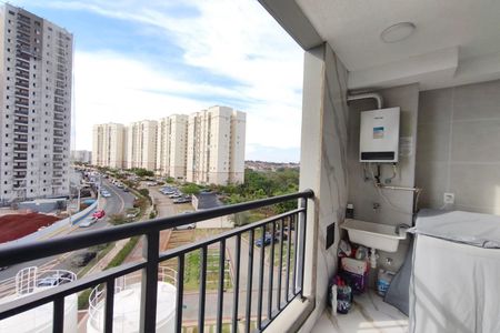 Varanda da Sala - Área de serviço de apartamento à venda com 2 quartos, 41m² em Residencial Parque da Fazenda, Campinas
