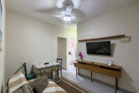 Sala de apartamento para alugar com 1 quarto, 39m² em Boqueirão, Praia Grande