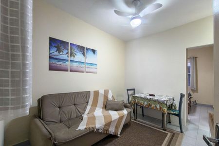 Sala de apartamento para alugar com 1 quarto, 39m² em Boqueirão, Praia Grande