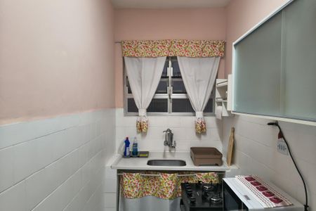 Cozinha  de apartamento para alugar com 1 quarto, 39m² em Boqueirão, Praia Grande