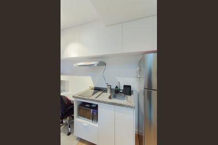 Cozinha de kitnet/studio à venda com 1 quarto, 25m² em Liberdade, São Paulo