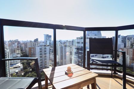 Varanda da Sala de apartamento para alugar com 1 quarto, 41m² em Funcionários, Belo Horizonte