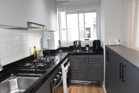 cozinha com vista area serviço de apartamento à venda com 2 quartos, 46m² em Vila Joana, Jundiaí