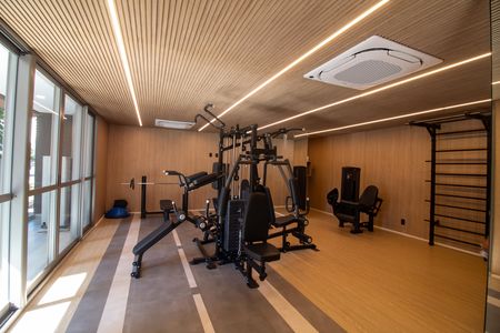 Área comum - Academia de apartamento para alugar com 1 quarto, 31m² em Jardim das Acacias, São Paulo