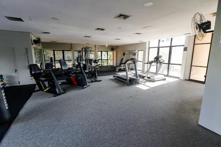 Área comum - Academia de apartamento para alugar com 1 quarto, 37m² em Paraíso do Morumbi, São Paulo